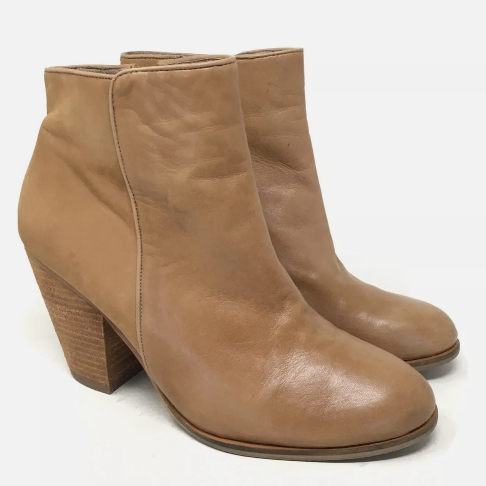 Vince Camuto Ankle Boots Tan Lambskin 9 - Picture 3 of 8